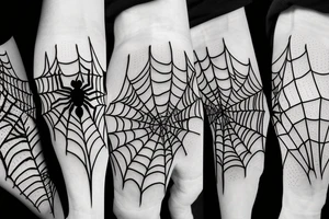spider in garden with web tattoo idea