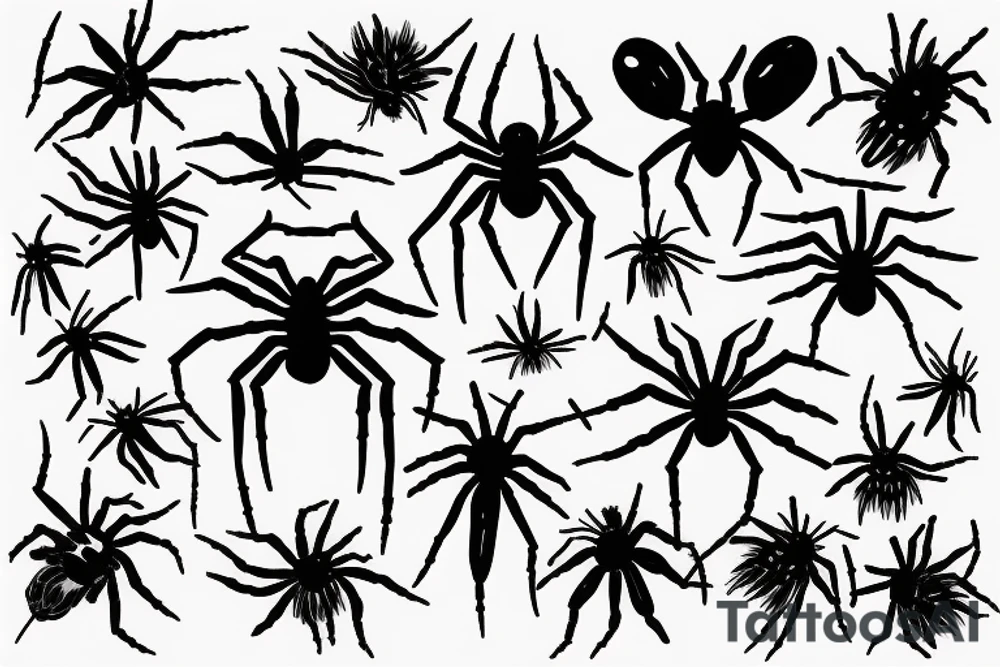spider in garden with web tattoo idea
