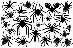 spider in garden with web tattoo idea