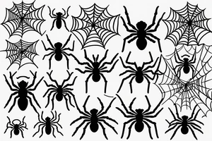 spider in garden with web tattoo idea