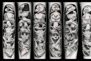 ghost on a skateboard tattoo idea