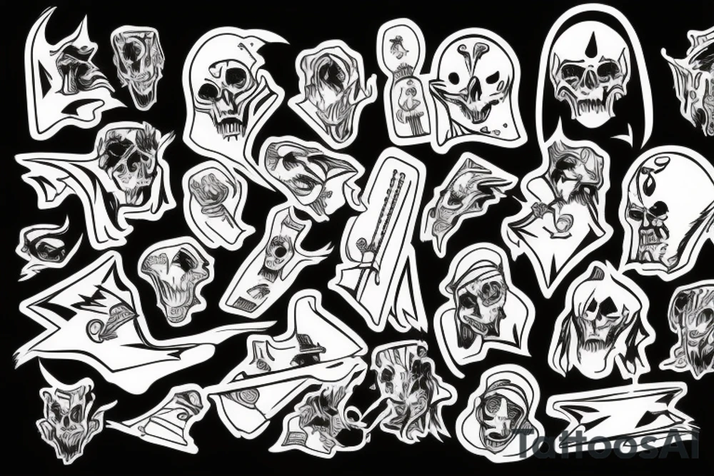 ghost skateboard tattoo idea