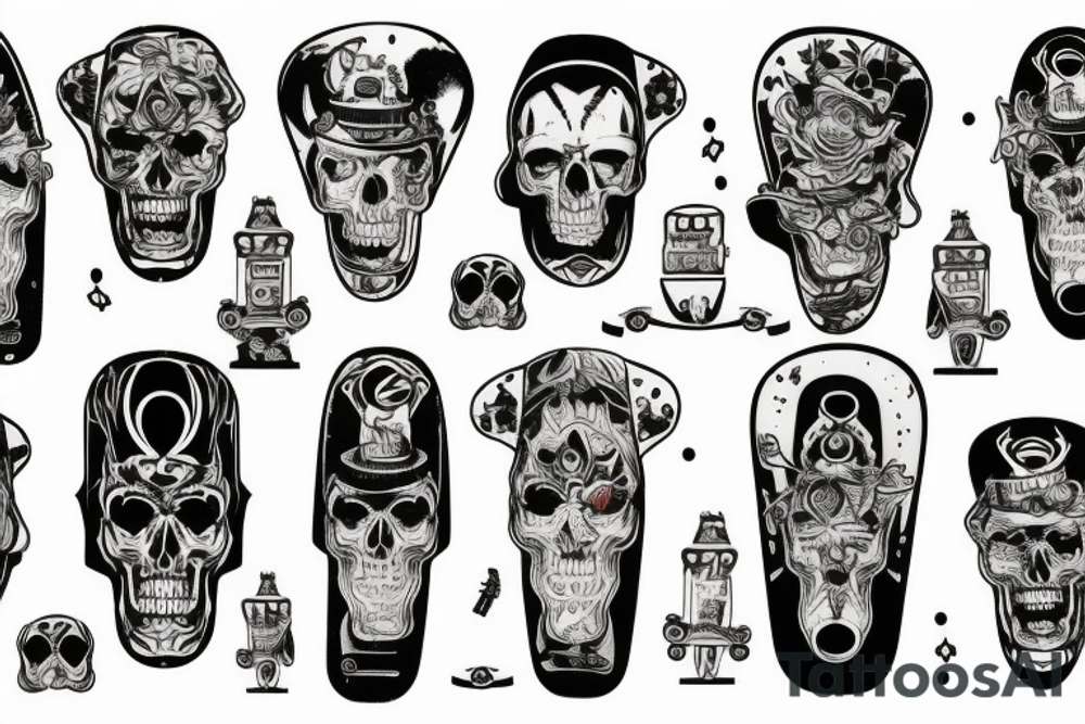 ghost skateboard tattoo idea