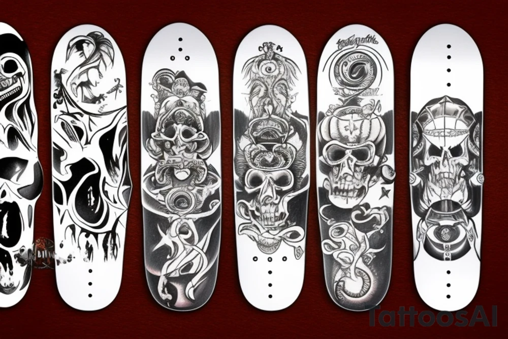ghost skateboard tattoo idea