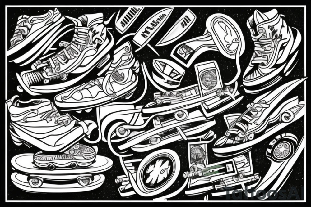 skateboard tattoo idea