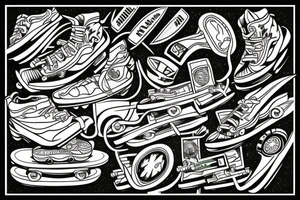 skateboard tattoo idea