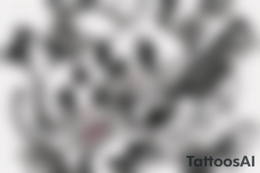 tom and jerry holding guns back to back tattoo idea
