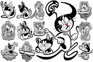 tom and jerry tattoo idea