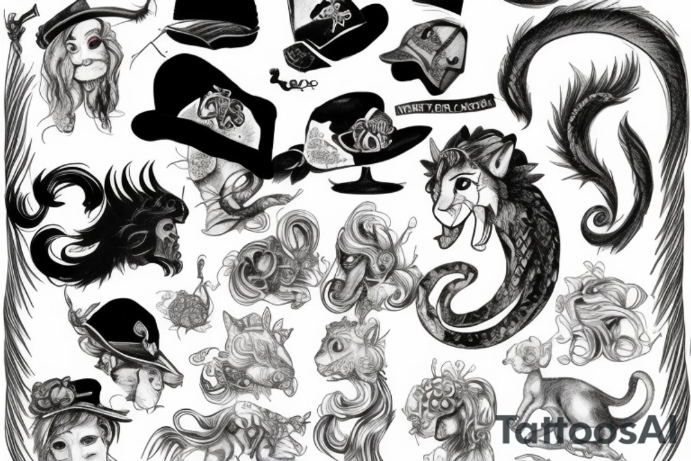 Chimera with a red beret tattoo idea