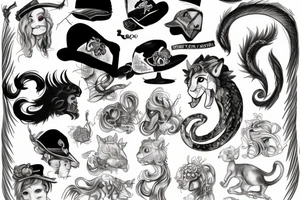 Chimera with a red beret tattoo idea
