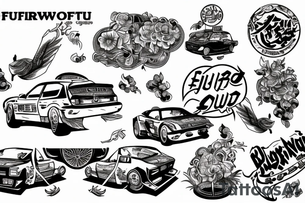 Initial D Fujiwara tofu shop tattoo idea