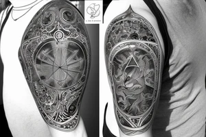 Aquarius zodiac masculine tattoo idea