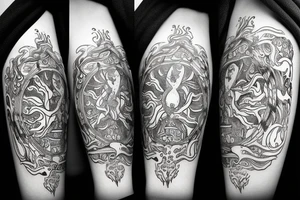 Aquarius zodiac masculine tattoo idea