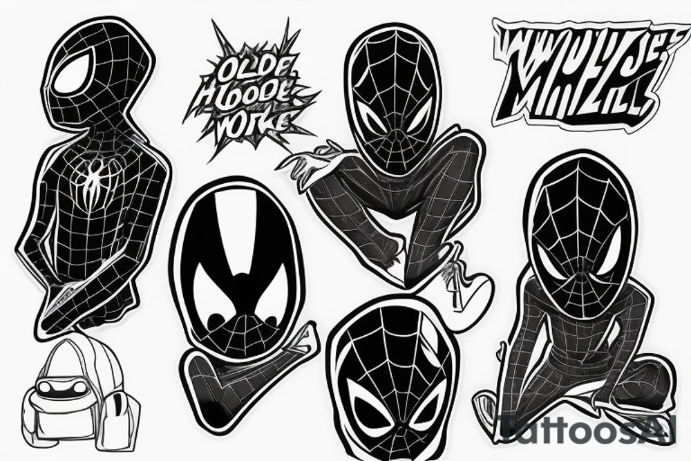 Miles morales with hoodie tattoo idea