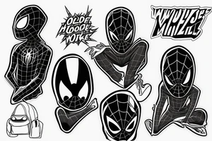 Miles morales with hoodie tattoo idea