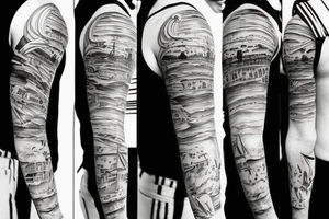 Beach themed tattoo sleeve tattoo idea