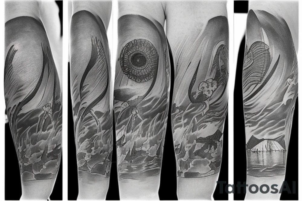 Beach themed tattoo sleeve tattoo idea