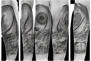 Beach themed tattoo sleeve tattoo idea