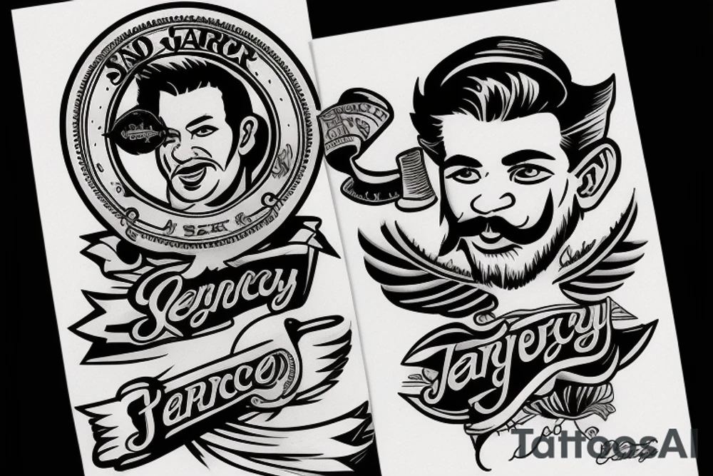 Sailor jerry style barber razor tattoo idea