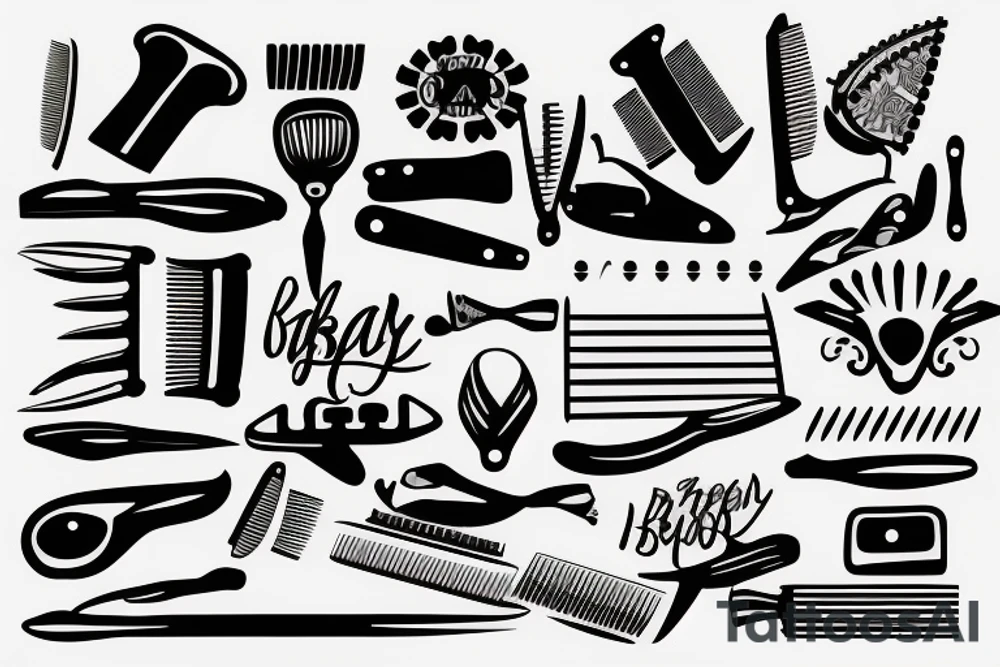 Barber razor blade tattoo idea