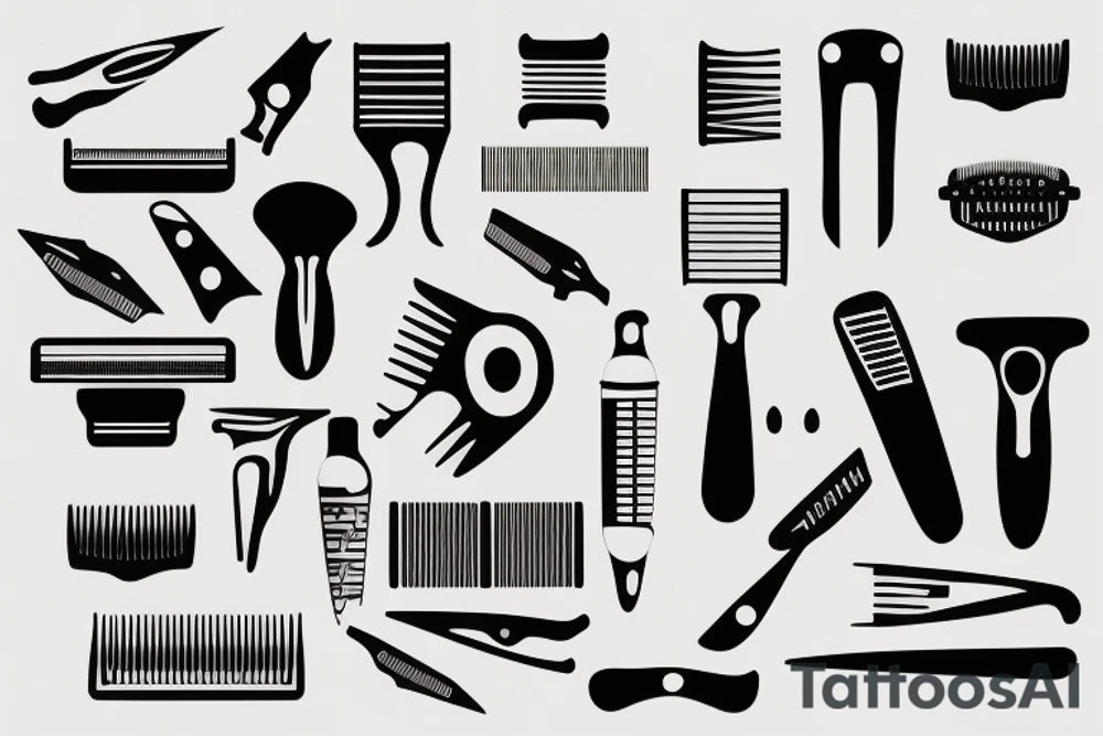Barber razor blade tattoo idea