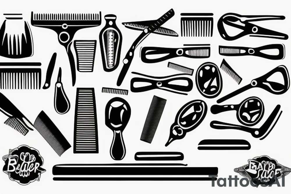 Barber razor blade tattoo idea