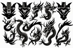 japanese dragon samurai tattoo idea