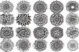mandala rose tattoo idea