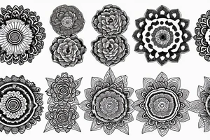 mandala rose tattoo idea