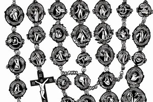 s mary praying rosary beads' tattoo idea