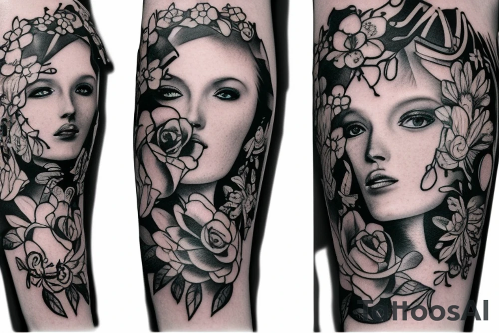 Rückentattoo Bergkette tattoo idea