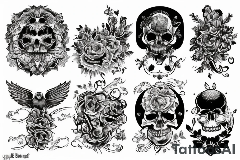 Rückentattoo Bergkette tattoo idea