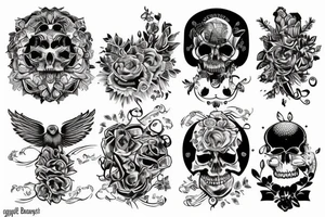 Rückentattoo Bergkette tattoo idea