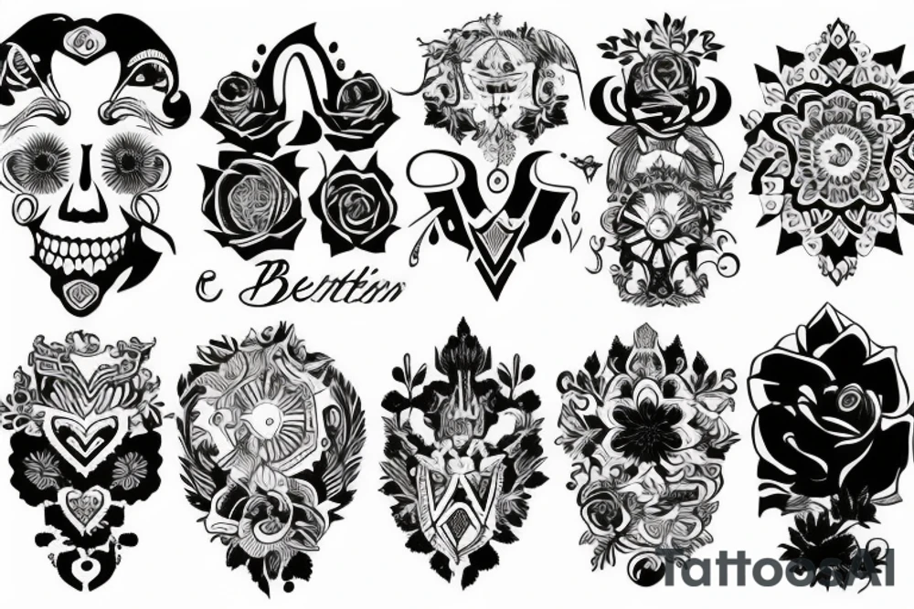Rückentattoo mit Berge tattoo idea