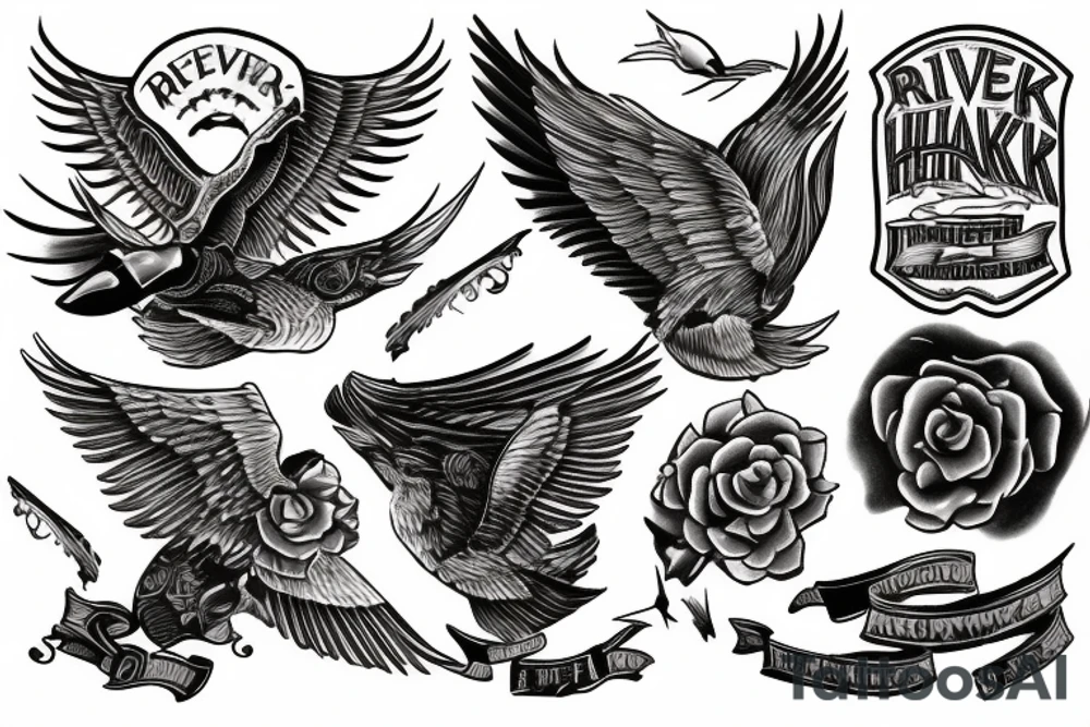 RiverHawk tattoo idea