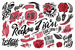 it's a red sky night and I'm quite alright tattoo idea