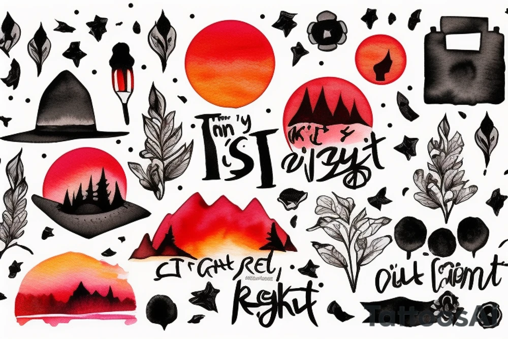 it's a red sky night and I'm quite alright tattoo idea