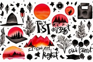 it's a red sky night and I'm quite alright tattoo idea