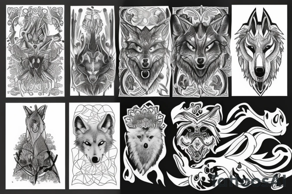 wolf tattoo idea
