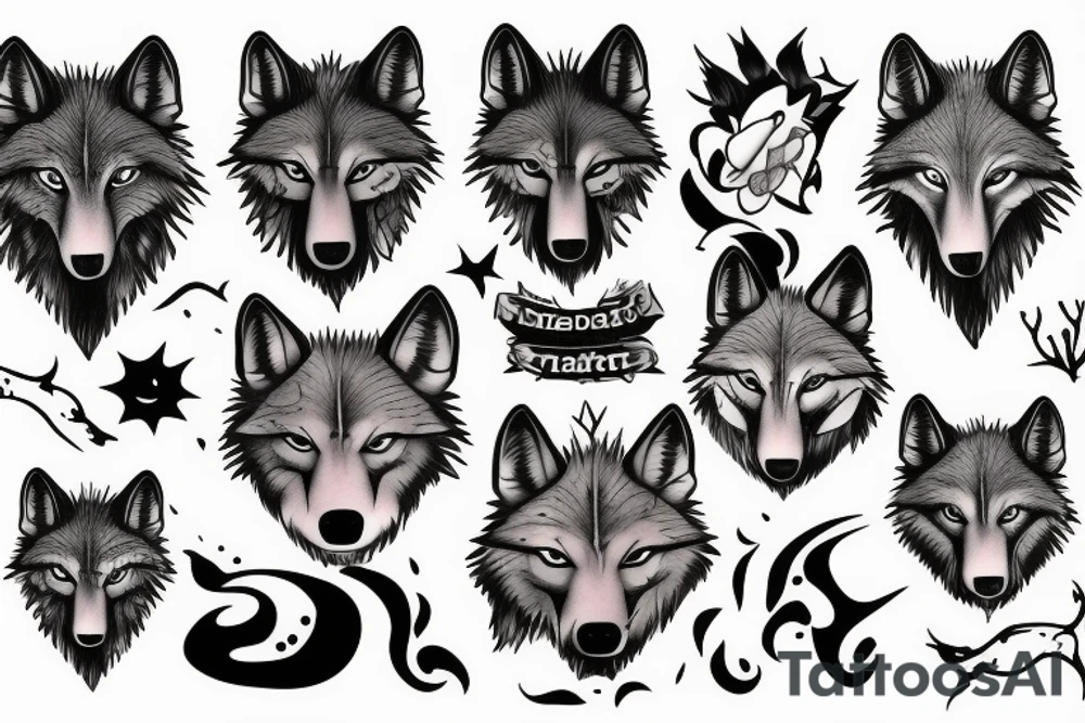 wolf tattoo idea