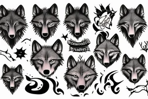 wolf tattoo idea
