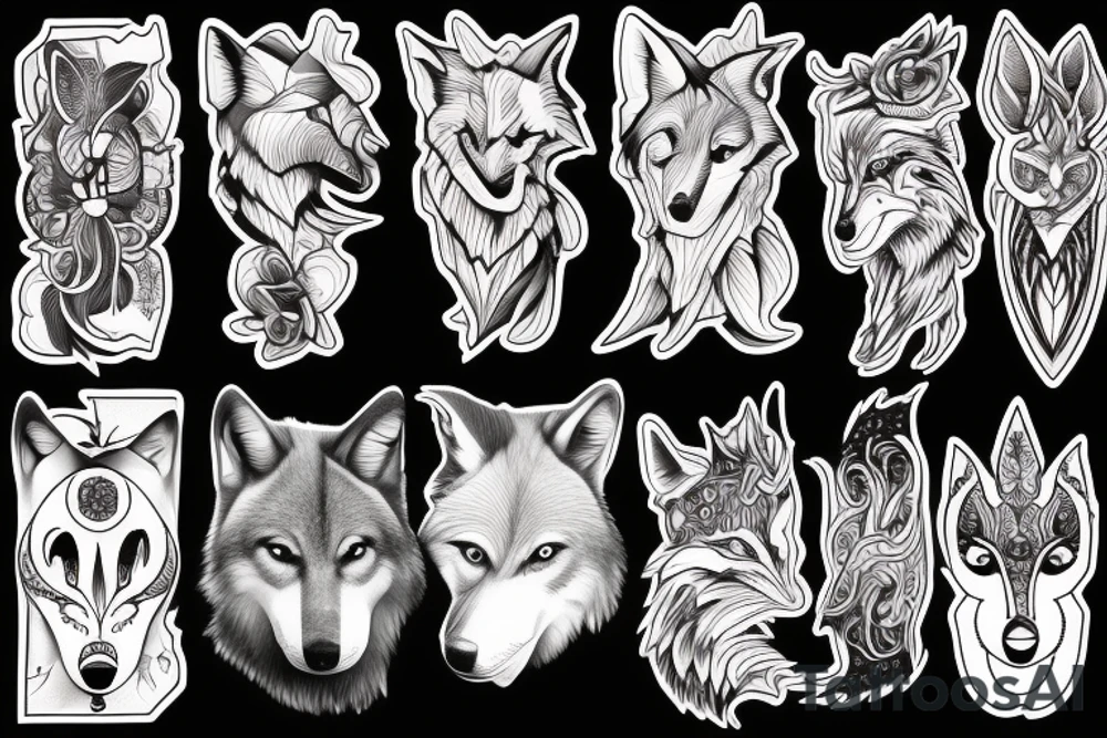 wolf tattoo idea
