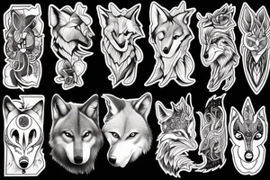 wolf tattoo idea