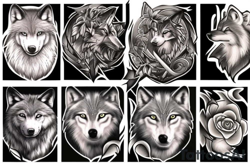 wolf tattoo idea
