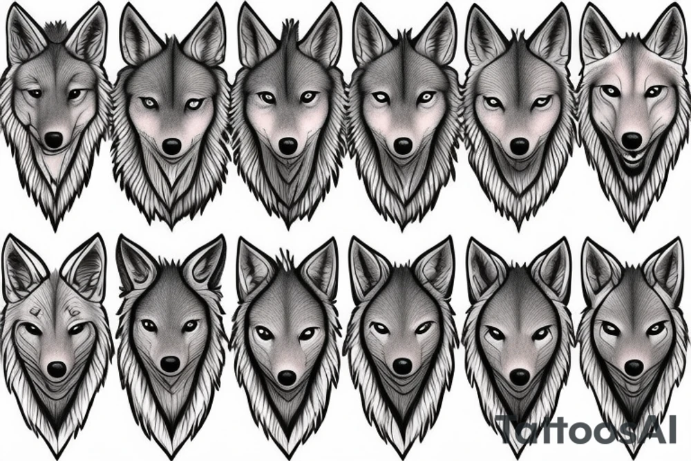 wolf, maths tattoo idea