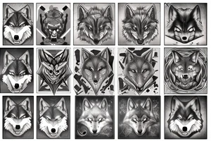 angry wolf, maths tattoo idea