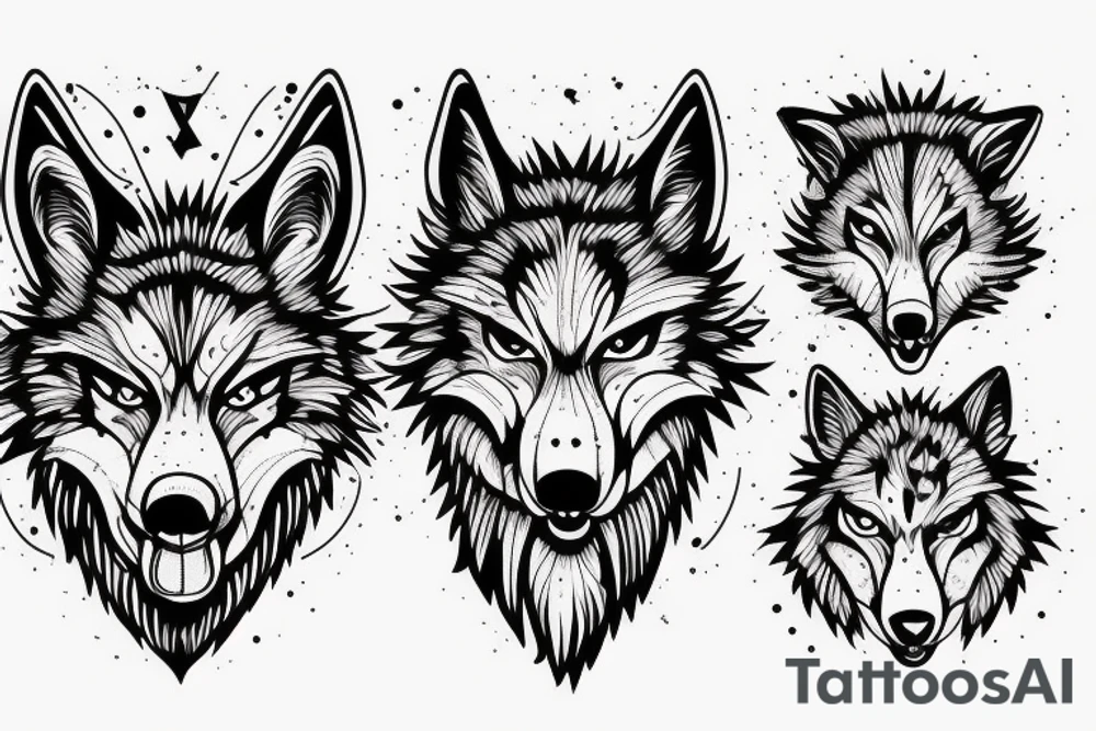 angry wolf, maths tattoo idea