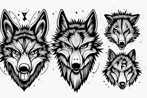 angry wolf, maths tattoo idea