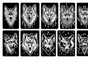 wolf growling tattoo idea