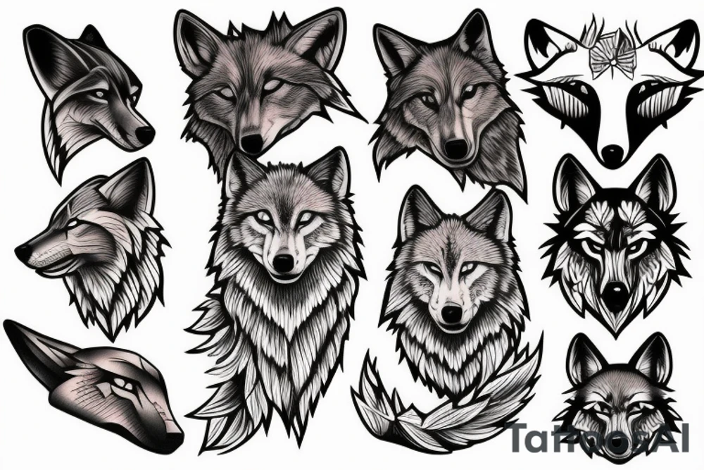 wolf tattoo idea